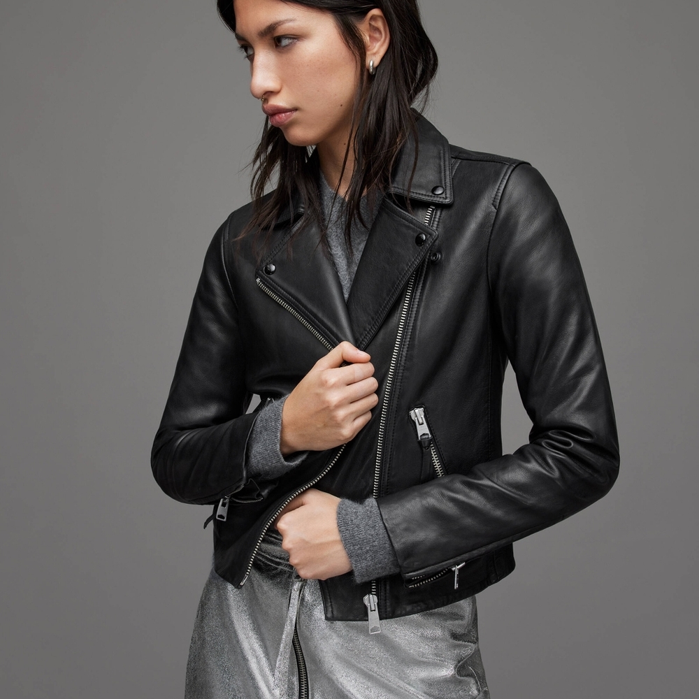 NWT All Saints Dalby Leather Biker